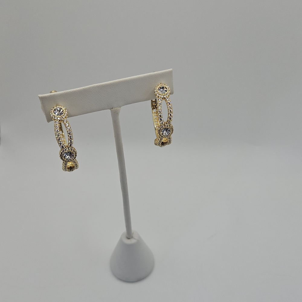 Elegant Gold and Silver Hoop Earrings